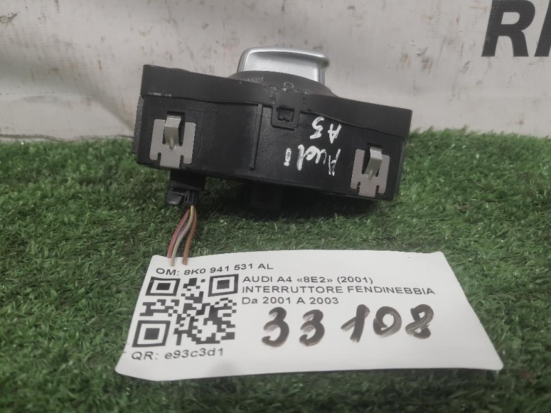 Interruttore Fendinebbia 8K0 941 531 AL Audi A4 8E2 2001