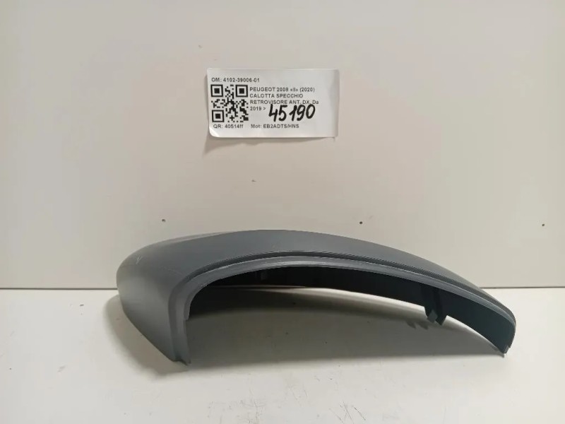 Calotta Specchio Retrovisore ANT DX 4102-39006-01 Peugeot 2008 II 2020