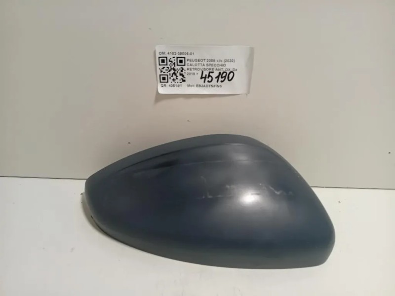 Calotta Specchio Retrovisore ANT DX 4102-39006-01 Peugeot 2008 II 2020