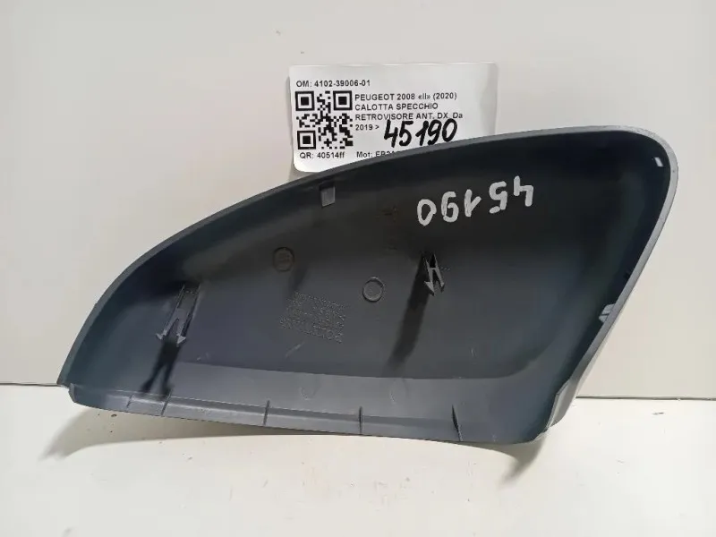 Calotta Specchio Retrovisore ANT DX 4102-39006-01 Peugeot 2008 II 2020