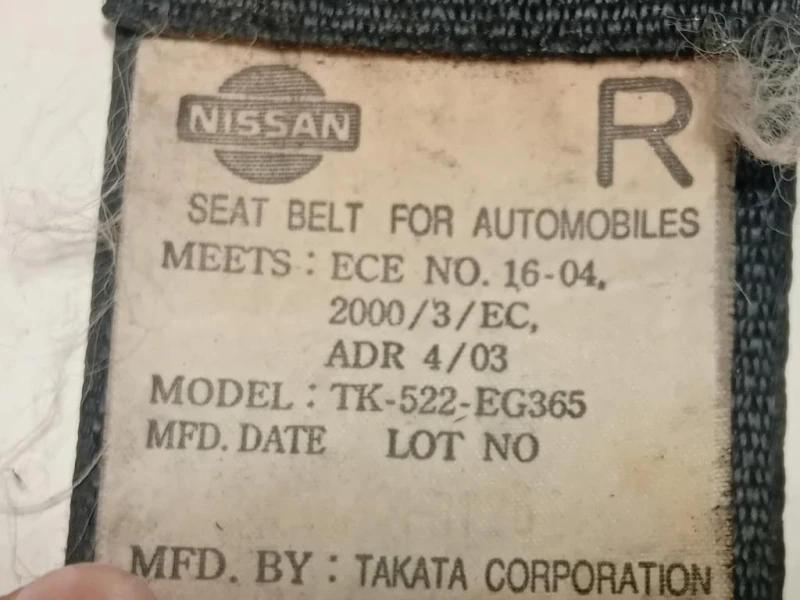 Cintura DI Sicurezza Sedile ANT DX 86884 4X30B Nissan Navara 2010