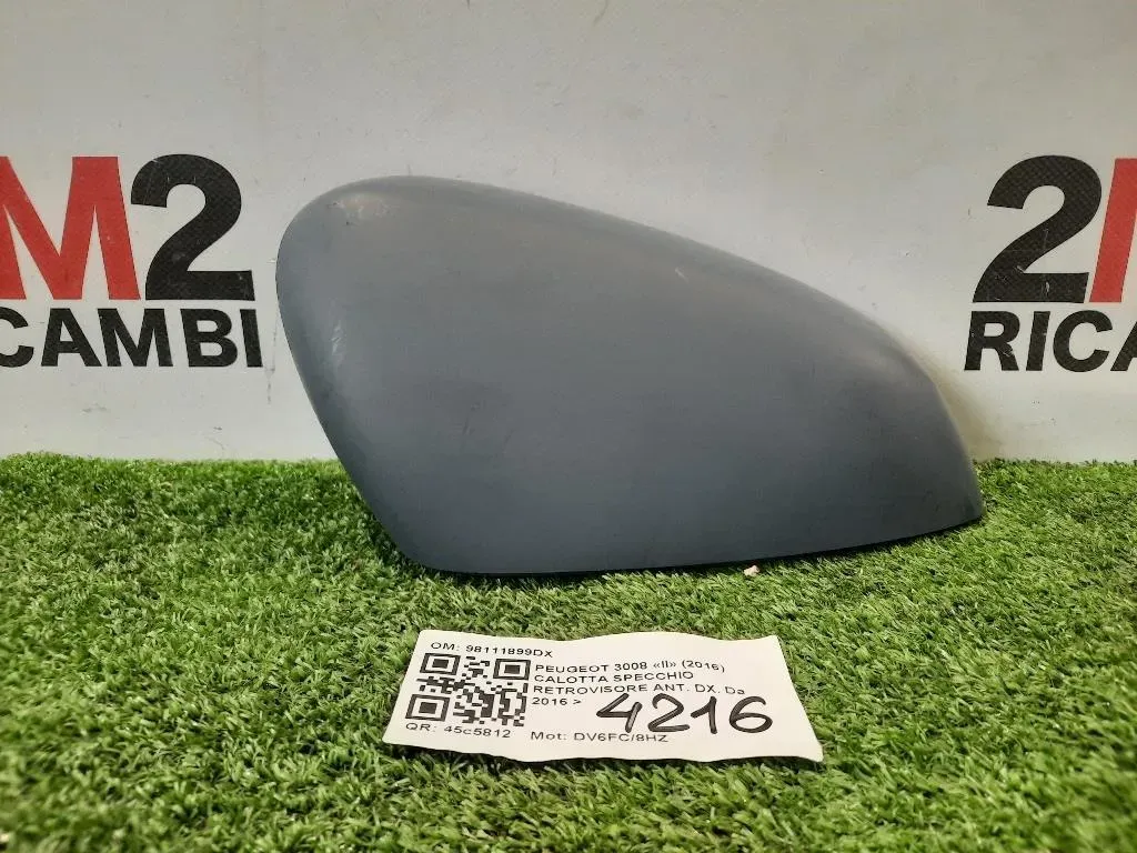 Calotta Specchio Retrovisore ANT DX 98111899DX Peugeot 3008 II 2016