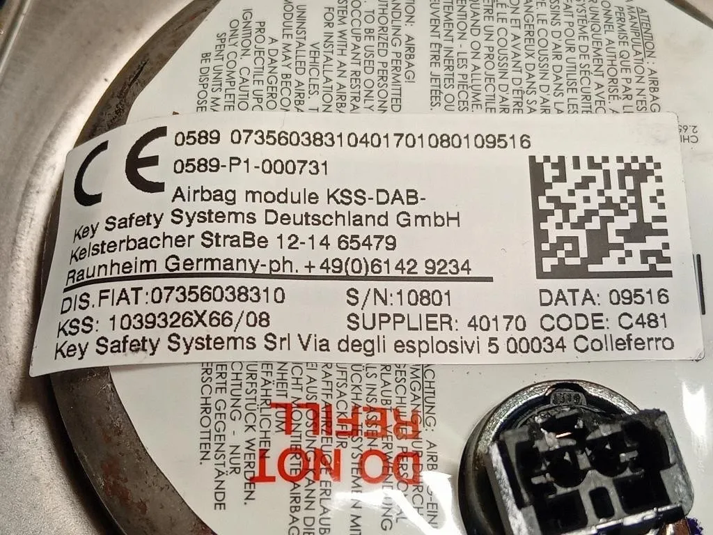 Air-bag Guidatore 07356038310 Jeep Renegade 2018