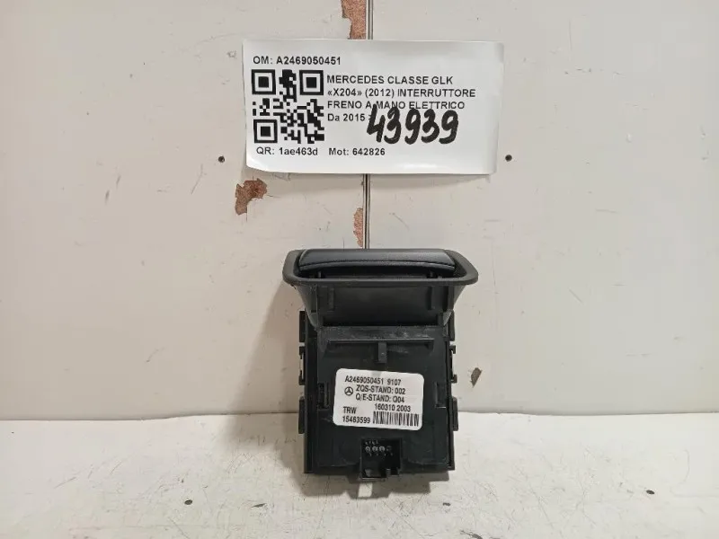 Interruttore Freno A MANO Elettrico A2469050451 Mercedes Classe GLE W166 2015