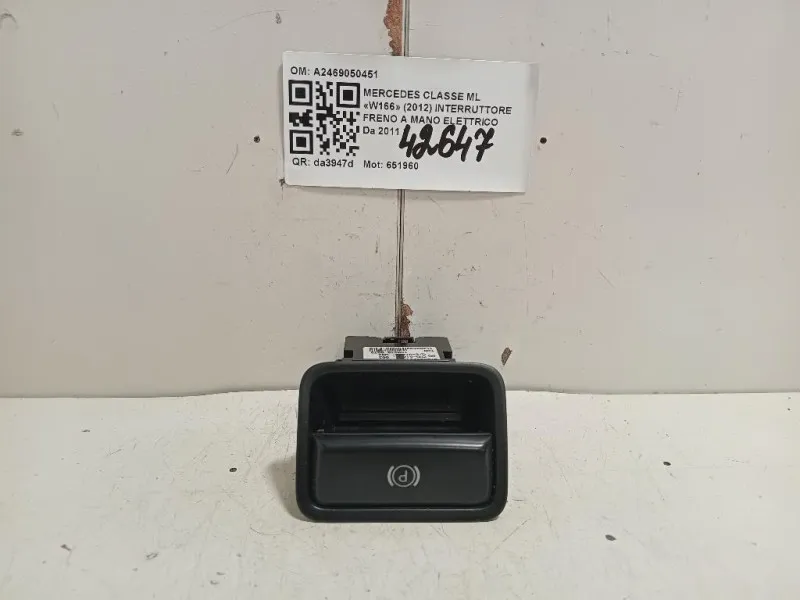 Interruttore Freno A MANO Elettrico A2469050451 Mercedes Classe ML W166 2012