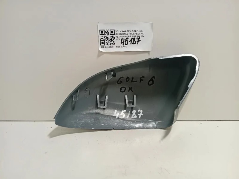 Calotta Specchio Retrovisore ANT DX 5K0857538A9B9 Volkswagen GOLF VI 2009