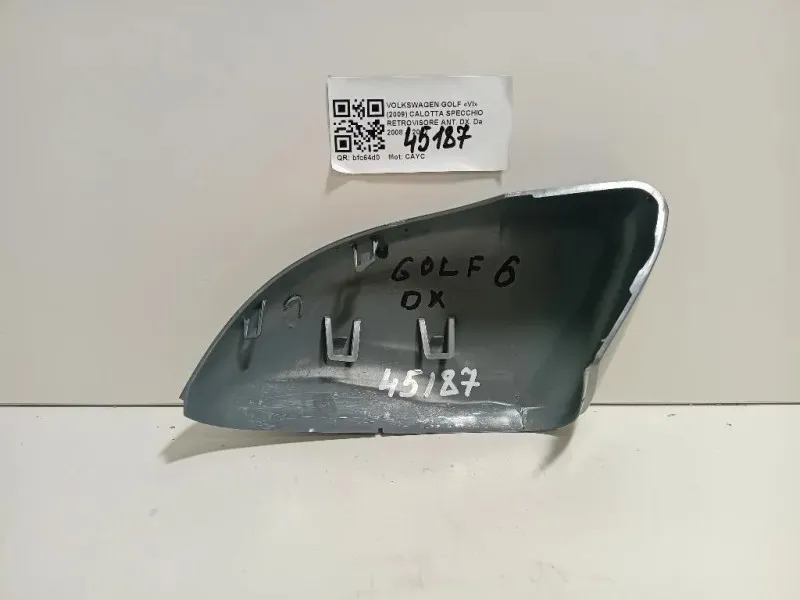 Calotta Specchio Retrovisore ANT DX 5K0857538A9B9 Volkswagen GOLF VI 2009