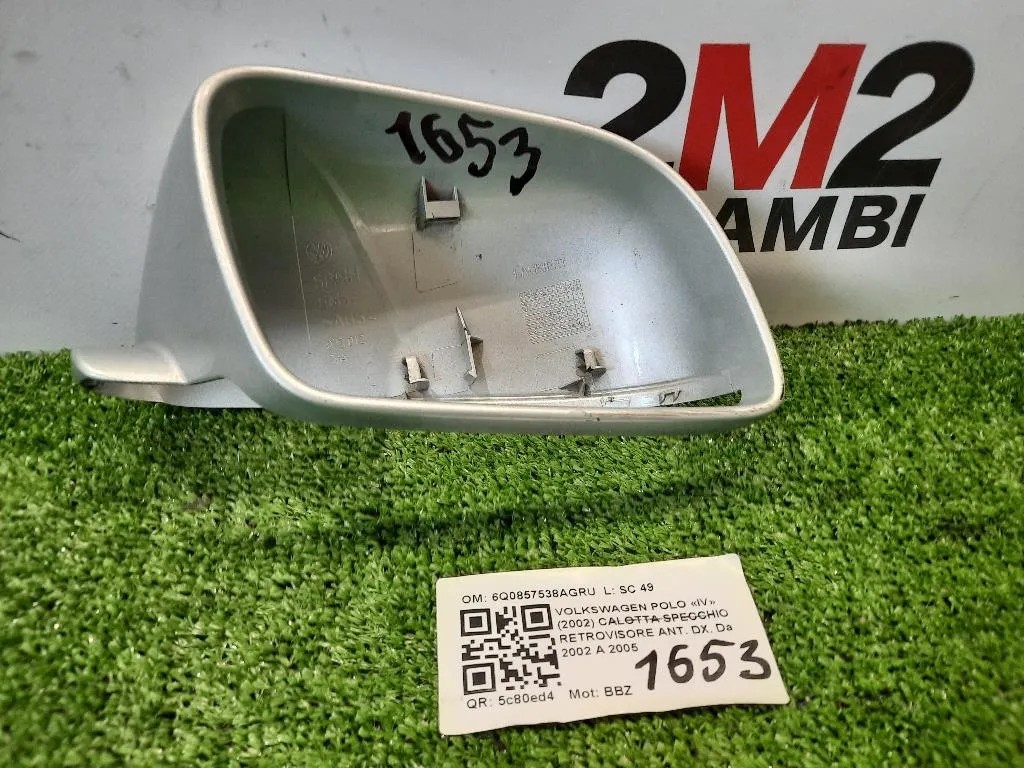 Calotta Specchio Retrovisore ANT DX 6Q0857538AGRU Volkswagen POLO IV 2002