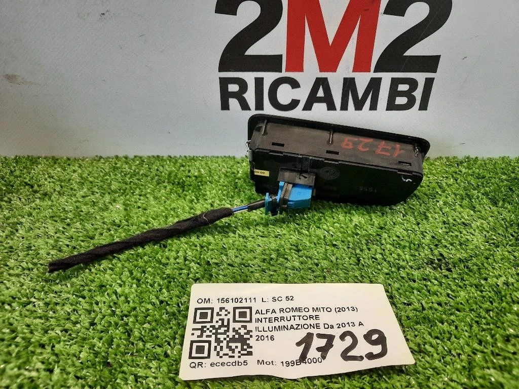 Interruttore Illuminazione 156102111 Alfa Romeo MITO 2013