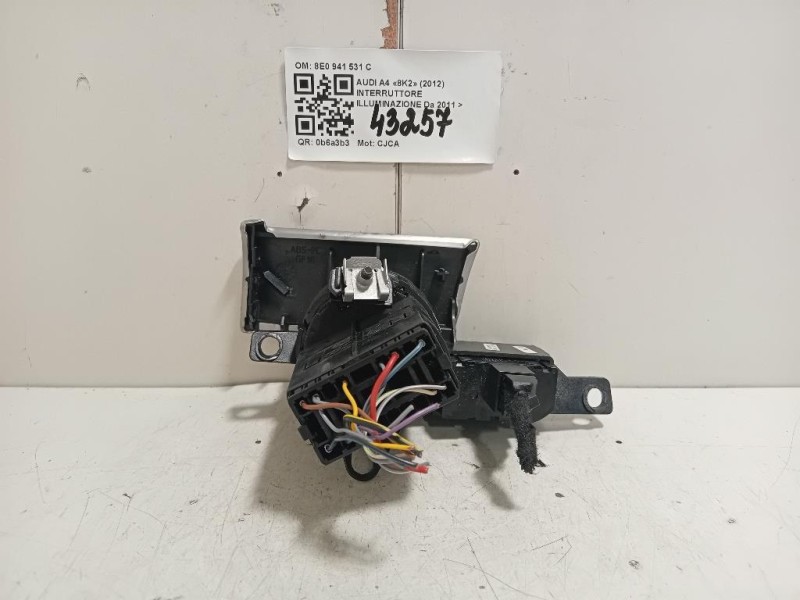 Interruttore Illuminazione 8E0 941 531 C Audi A4 8K2 2012