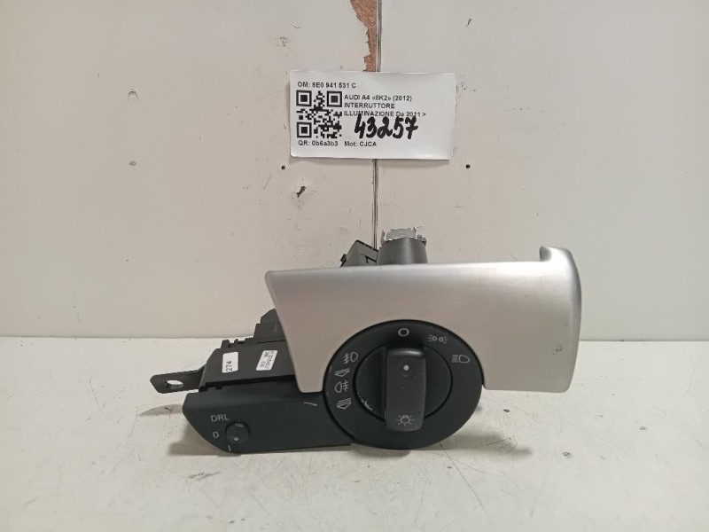 Interruttore Illuminazione 8E0 941 531 C Audi A4 8K2 2012