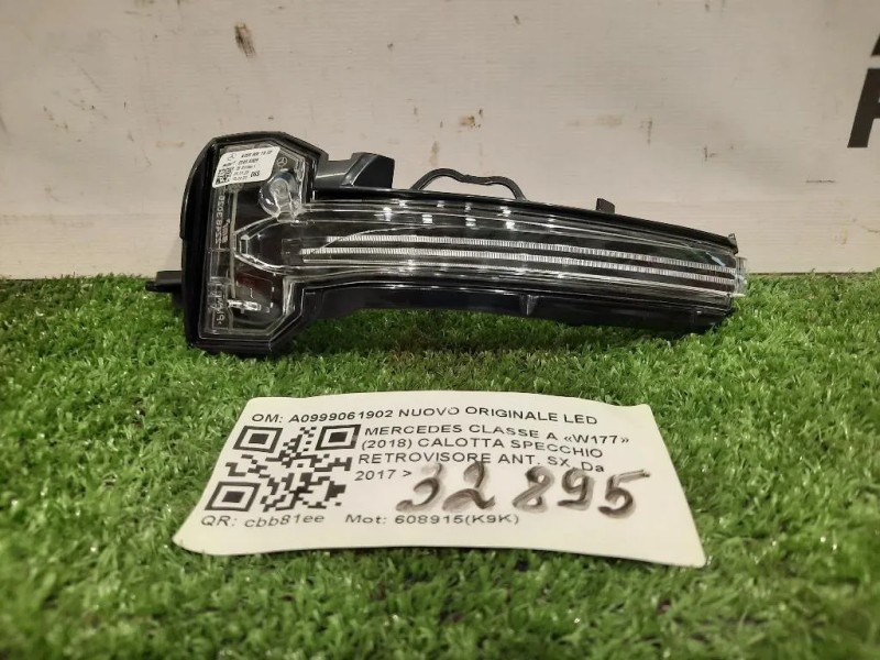 Calotta Specchio Retrovisore ANT SX A0999061902 NUOVO ORIGINALE LED Mercedes Classe A W177 2018