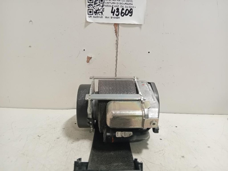 Cintura DI Sicurezza Sedile ANT DX 617023500 Opel Astra J 2012