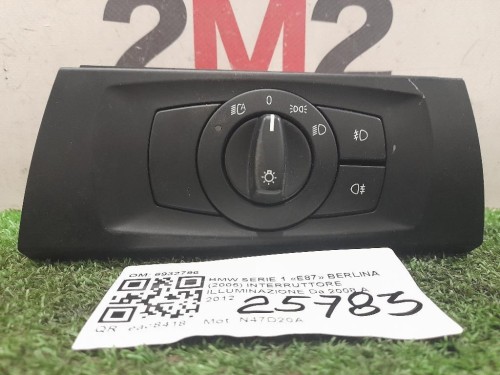 Interruttore Illuminazione 6932796 Bmw Serie 1 E87 Berlina 2005