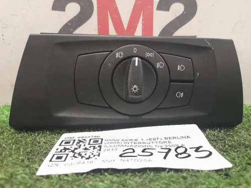 Interruttore Illuminazione 6932796 Bmw Serie 1 E87 Berlina 2005