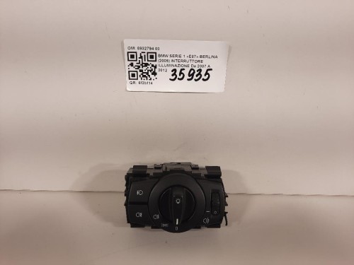 Interruttore Illuminazione 6932794 03 Bmw Serie 1 E87 Berlina 2005