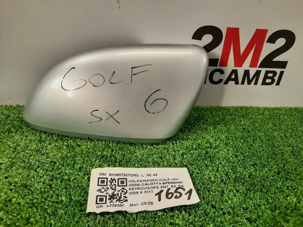 Calotta Specchio Retrovisore ANT SX 5K0857537GRU Volkswagen GOLF VI 2009