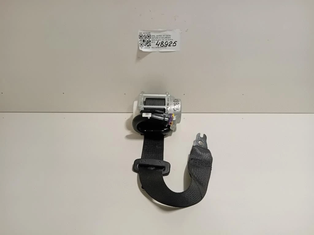 Cintura DI Sicurezza Sedile ANT DX 34133468 Opel Astra K 2016