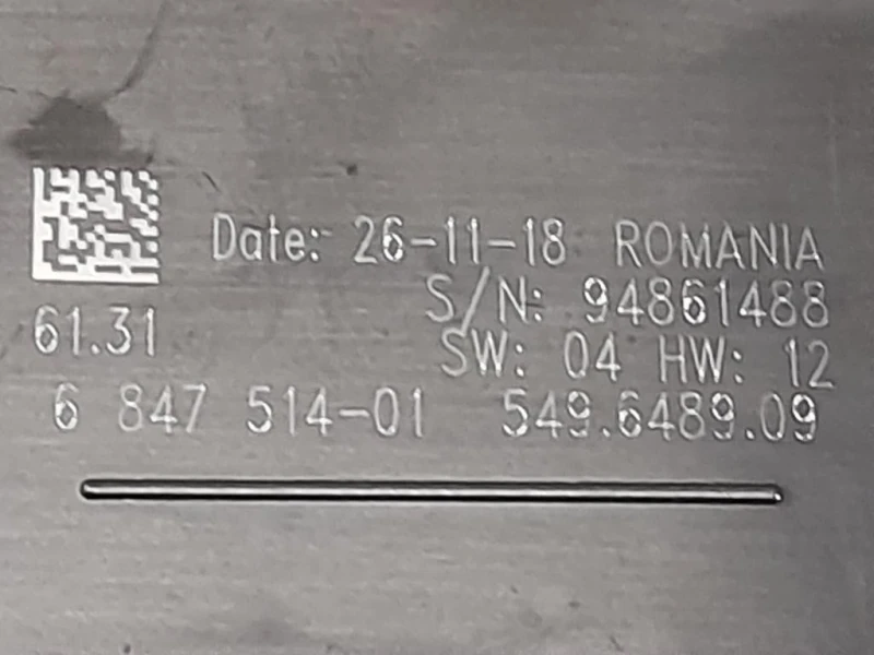 Interruttore Illuminazione 684751401 Bmw Serie 1 F20 Berlina 2012