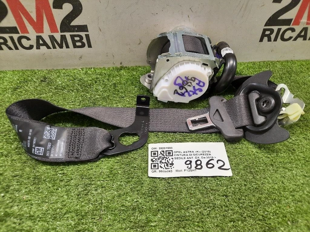 Cintura DI Sicurezza Sedile ANT DX 39201593 Opel Astra K 2019
