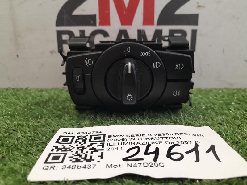 Interruttore Illuminazione 6932794 Bmw Serie 3 E90 Berlina 2005