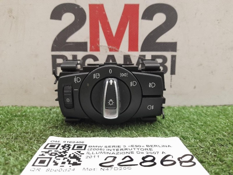Interruttore Illuminazione 9169406 Bmw Serie 3 E90 Berlina 2005