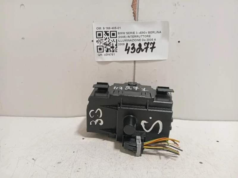 Interruttore Illuminazione 9 169 405-01 Bmw Serie 3 E90 Berlina 2005