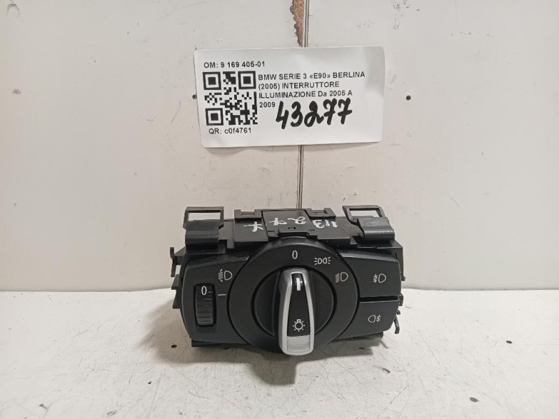Interruttore Illuminazione 9 169 405-01 Bmw Serie 3 E90 Berlina 2005