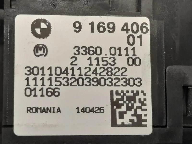 Interruttore Illuminazione 9 169 406-01 Bmw Serie 3 E91 Touring 2005