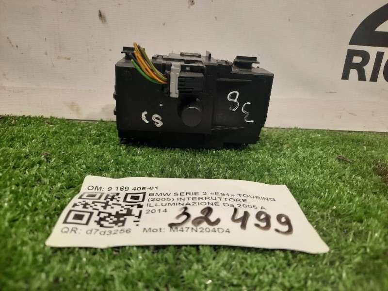 Interruttore Illuminazione 9 169 406-01 Bmw Serie 3 E91 Touring 2005