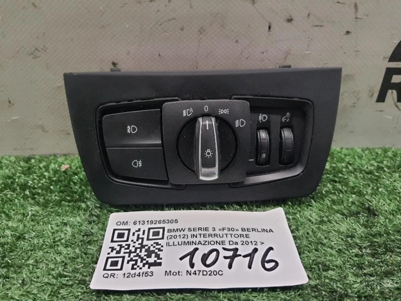Interruttore Illuminazione 61319265305 Bmw Serie 3 F30 Berlina 2012