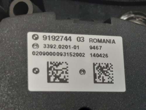 Interruttore Illuminazione 9192744 03 Bmw Serie 5 F07 GT 2010