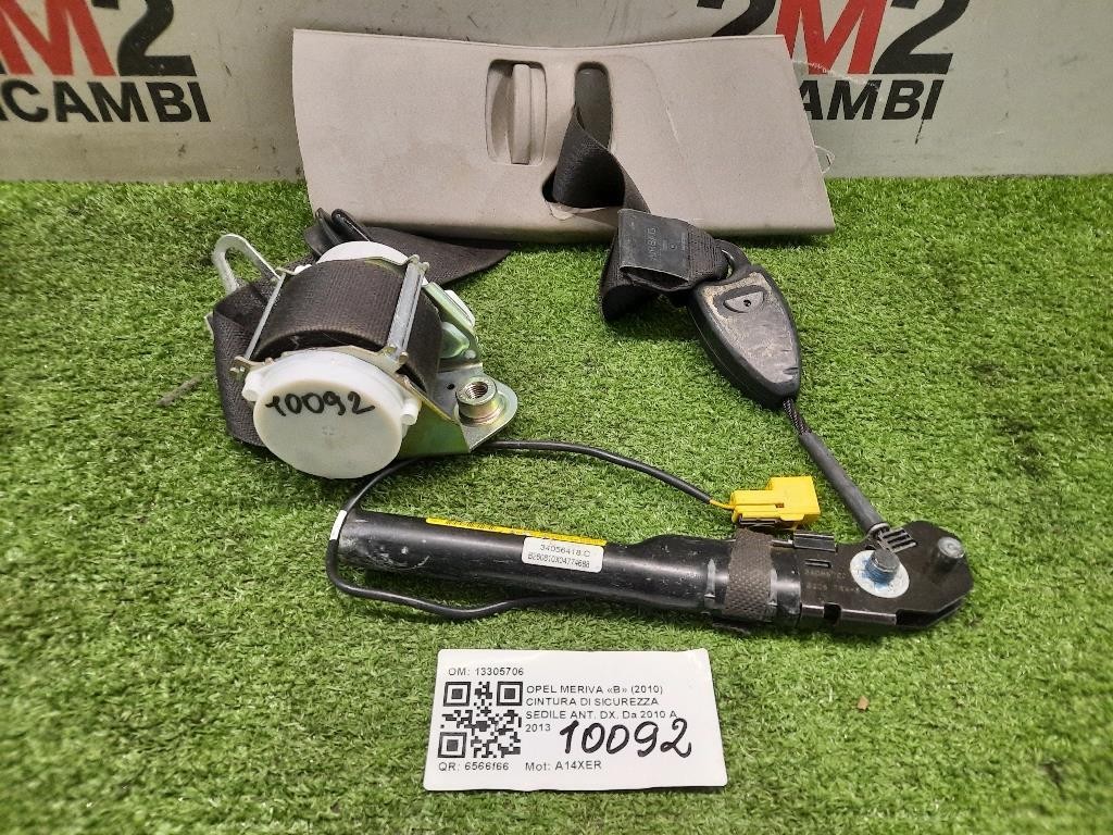 Cintura DI Sicurezza Sedile ANT DX 13305706 Opel Meriva B 2010