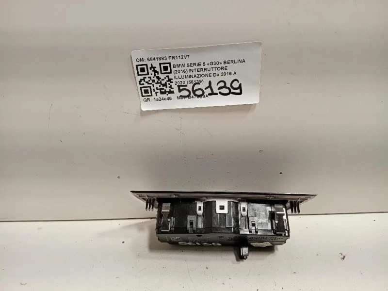 Interruttore Illuminazione 6841883 Bmw Serie 5 G30 Berlina 2016