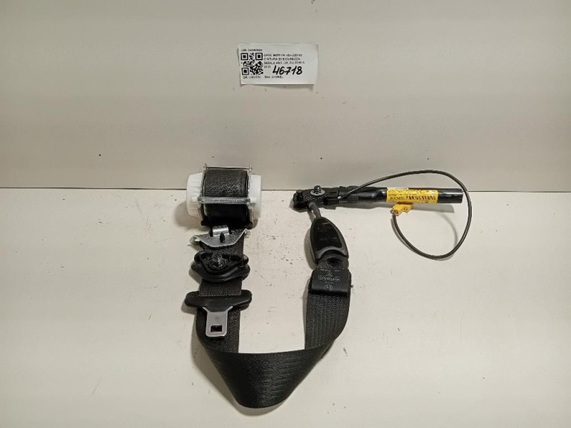 Cintura DI Sicurezza Sedile ANT DX 34040559 Opel Meriva B 2010