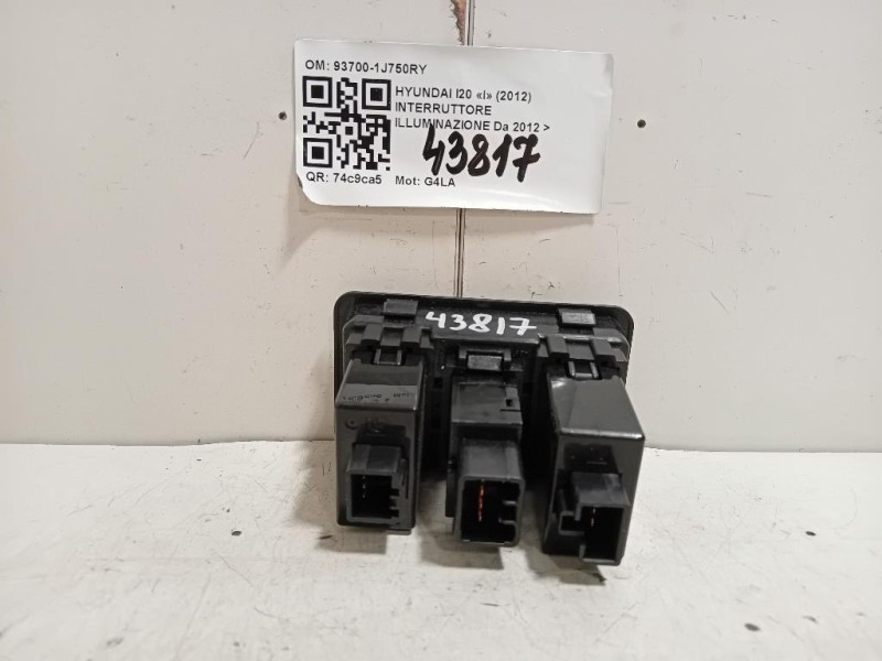 Interruttore Illuminazione 93700-1J750RY Hyundai I20 I 2012