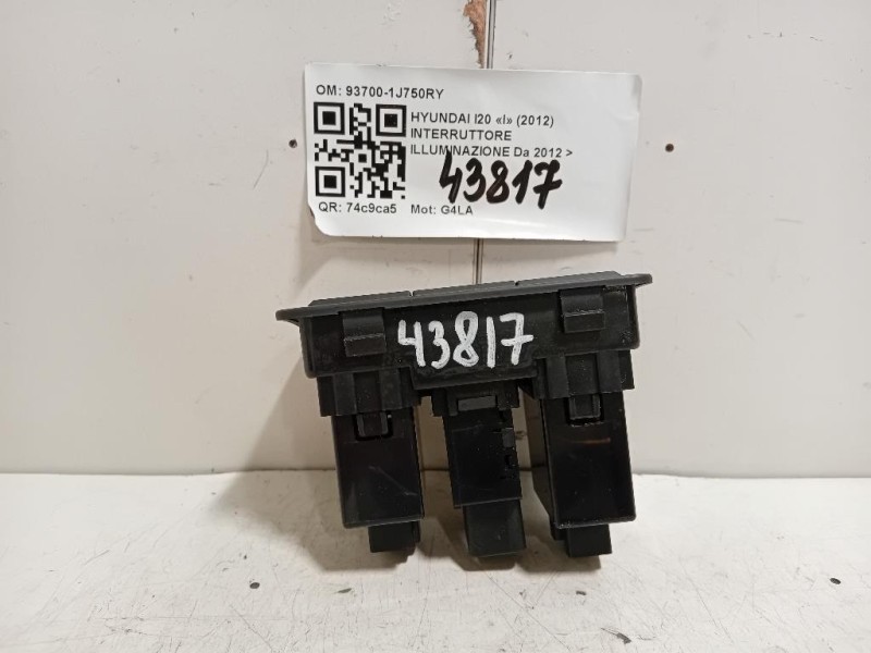 Interruttore Illuminazione 93700-1J750RY Hyundai I20 I 2012