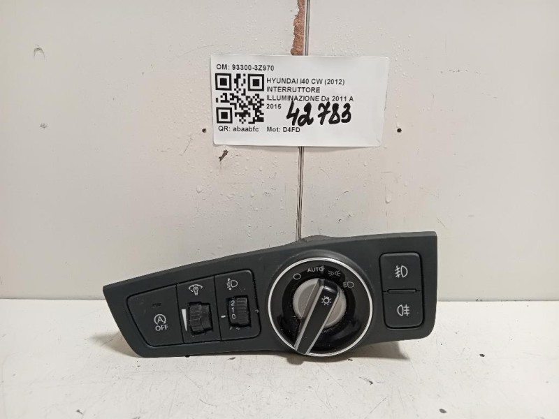 Interruttore Illuminazione 93300-3Z970 Hyundai I40 CW 2012