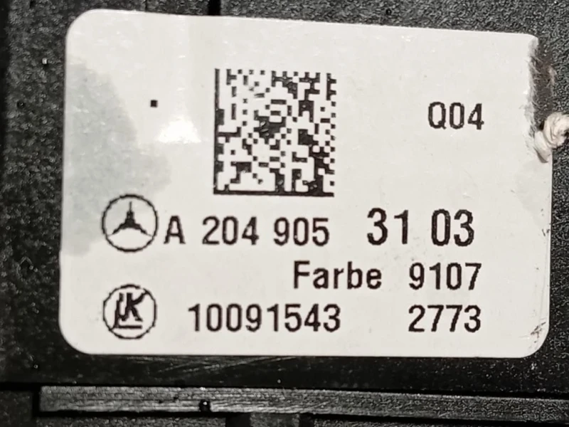 Interruttore Illuminazione A2049053103 Mercedes Classe B W246 2012