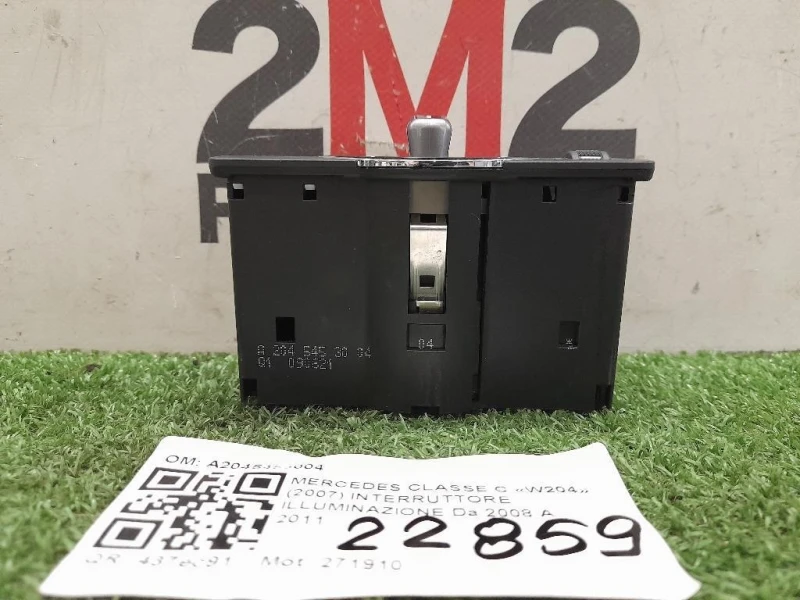 Interruttore Illuminazione A2045453004 Mercedes Classe C W204 2007