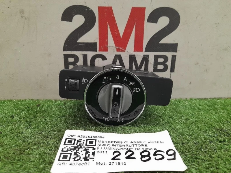 Interruttore Illuminazione A2045453004 Mercedes Classe C W204 2007