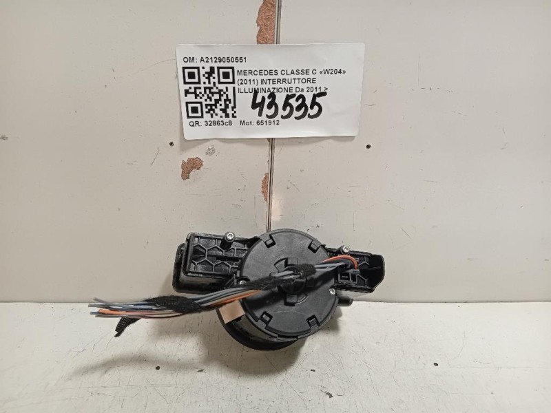 Interruttore Illuminazione A2129050551 Mercedes Classe C W204 2011