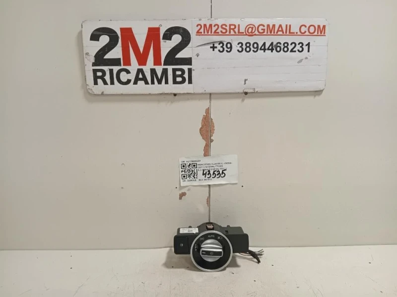 Interruttore Illuminazione A2129050551 Mercedes Classe C W204 2011