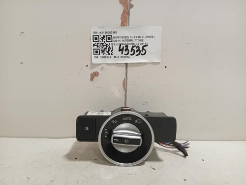 Interruttore Illuminazione A2129050551 Mercedes Classe C W204 2011