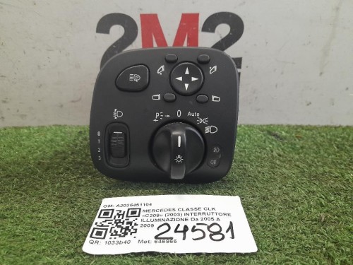 Interruttore Illuminazione A2035451104 Mercedes Classe CLK C209 2003