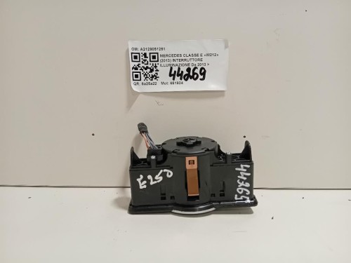 Interruttore Illuminazione A2129051251 Mercedes Classe E W212 2013