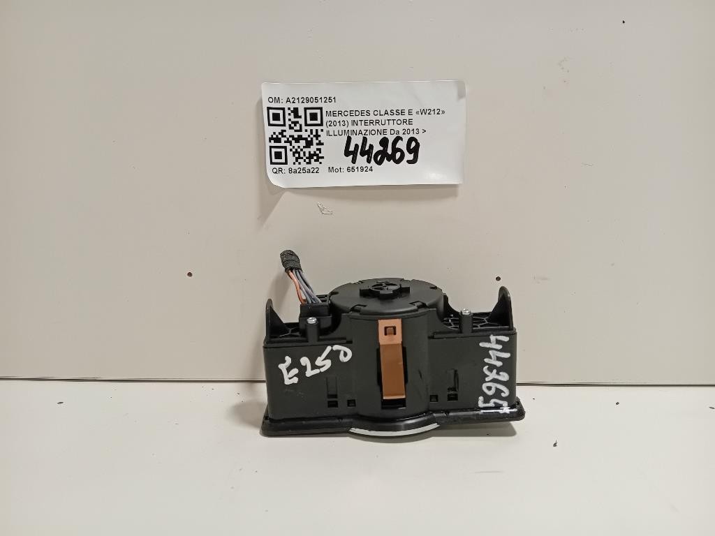 Interruttore Illuminazione A2129051251 Mercedes Classe E W212 2013
