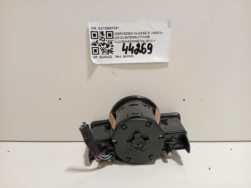 Interruttore Illuminazione A2129051251 Mercedes Classe E W212 2013