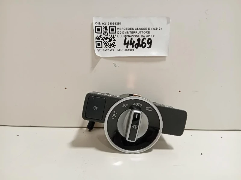 Interruttore Illuminazione A2129051251 Mercedes Classe E W212 2013