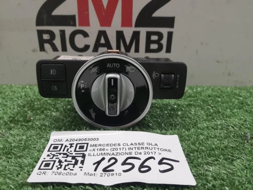 Interruttore Illuminazione A2049053003 Mercedes Classe GLA X156 2017